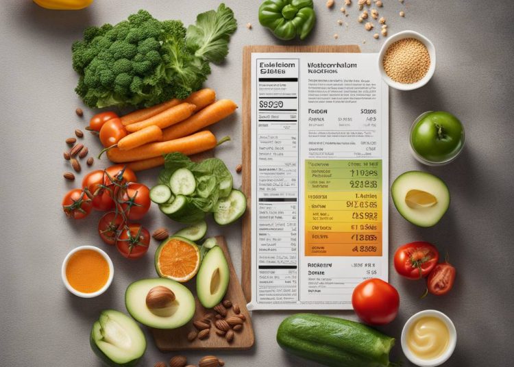 Nutritional information displayed on the front