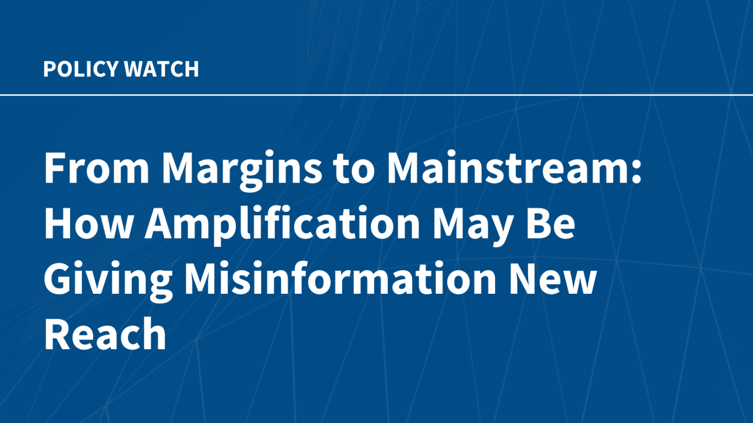 Rising Concern: Amplification Strategies Expand Reach of Misinformation