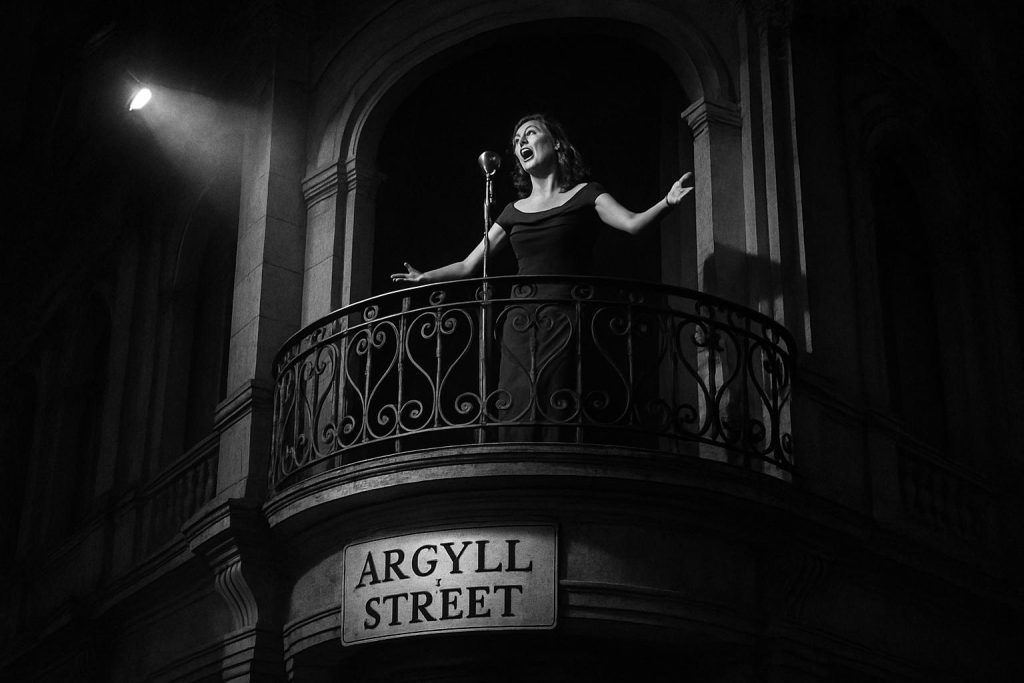 Evita revival at London Palladium wows with Rachel Zegler’s balcony serenade and Jamie Lloyd’s bold direction