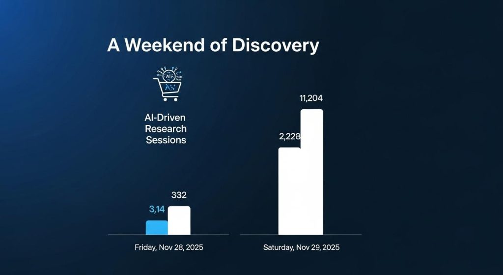 AI-driven research drove peak shopper engagement during 2025 Black Friday weekend